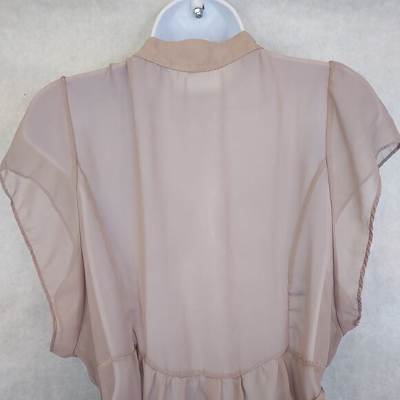 Mirumi Sheer Blouse Women's M/L Deep V-Neck Babydoll Feminine Coquette Ethereal - Picture 9 of 15